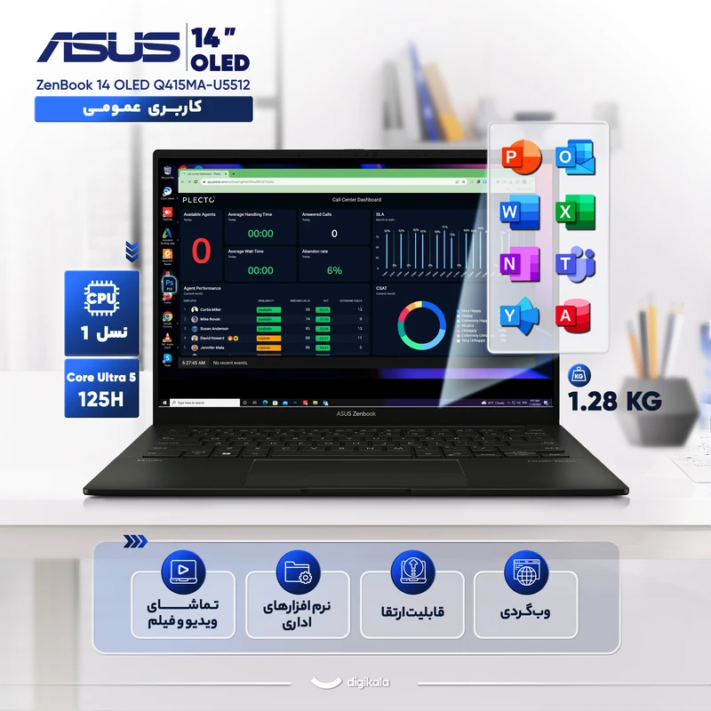 لپ تاپ 14 اینچی ایسوس مدل ZenBook 14 - تصویر 2